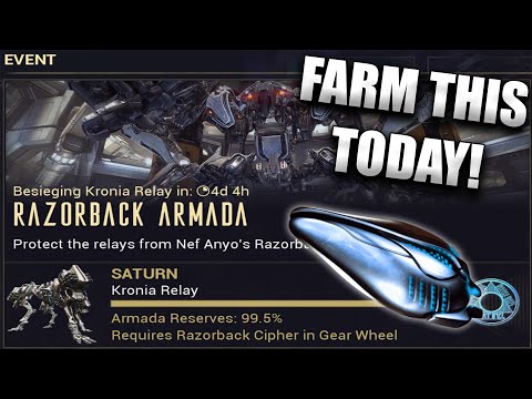 Warframe Razorback Armada Is Back! Free Orokin Catalyst 200,000 Credits!
