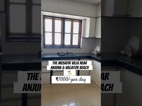 Resort-musafir villa near anjuna & vagator beach 🏖️ 2 bhk fully air conditioner with swimming pool